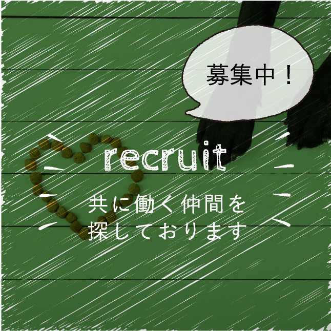 募集中！recruit共に働く仲間を探しております